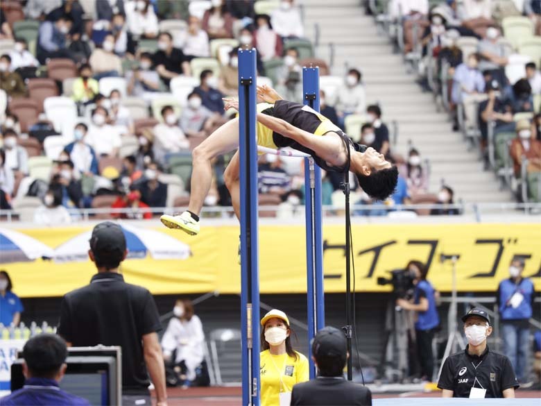 【セイコーゴールデングランプリ2022】男子走高跳2位は真野友博選手