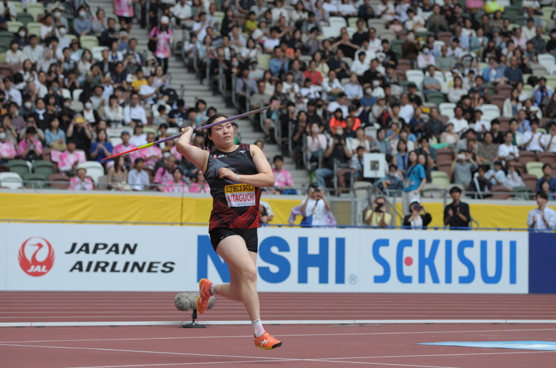【セイコーGGP】女子やり投:北口榛花(JAL)が後半の勝負強さを見せ、見事優勝!