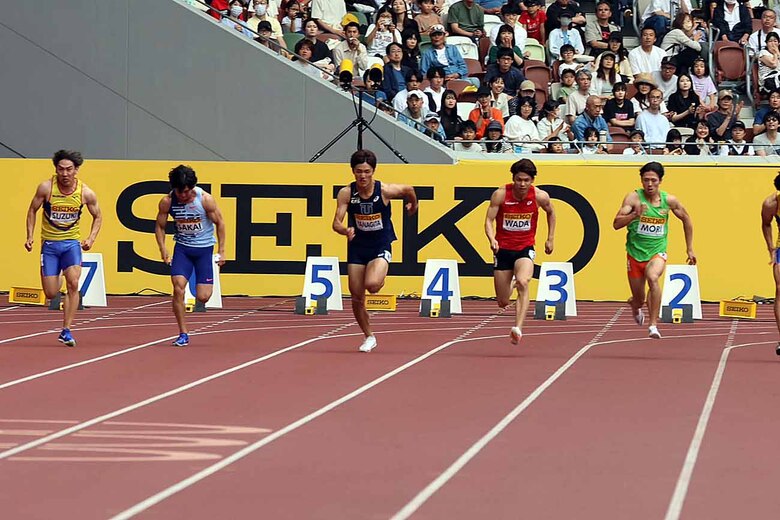【セイコーGGP】男子100m決勝：栁田大輝（東洋大）が10秒21で優勝
